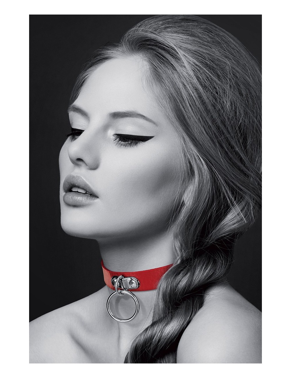 Collier Fetish rouge avec anneau - Bijoux Pour Toi Collier Fetish rouge avec anneau - Bijoux Pour Toi