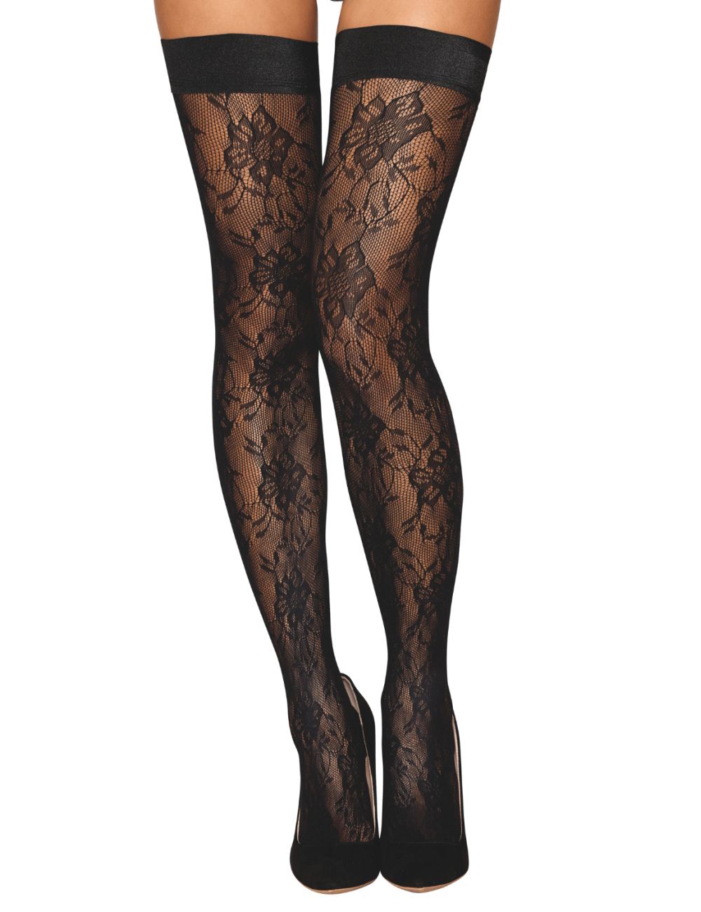 Bas autofixant fantaisie noir - DG0543BLK Bas autofixant fantaisie noir - DG0543BLK