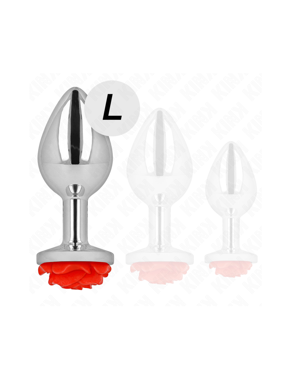 KINK - PLUG ANAL ROSE ROUGE TAILLE L