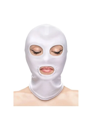 NS NOVELTIES - FETISH & FASHION CAGOULE YEUX ET BOUCHE NYLON BLANC
