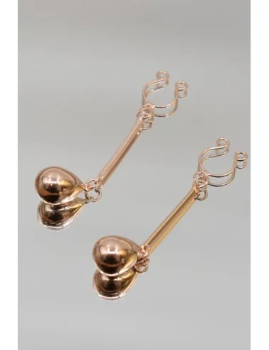 Bijou pince téton, forme perle doré rose - SO-0189