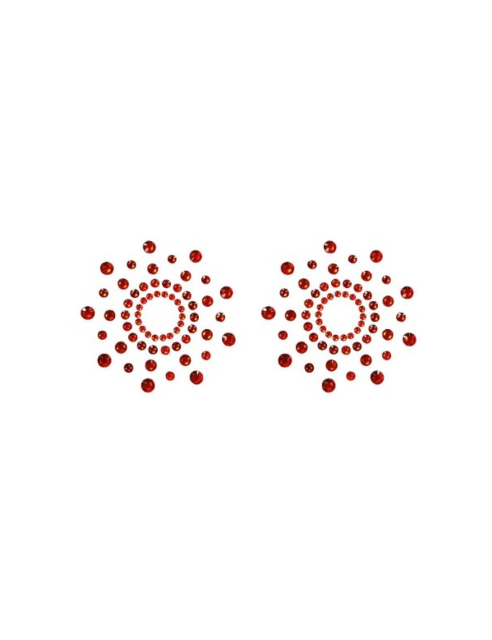 Paire de cache tétons adhésifs strass rouge - NP-1030RED Paire de cache tétons adhésifs strass rouge - NP-1030RED