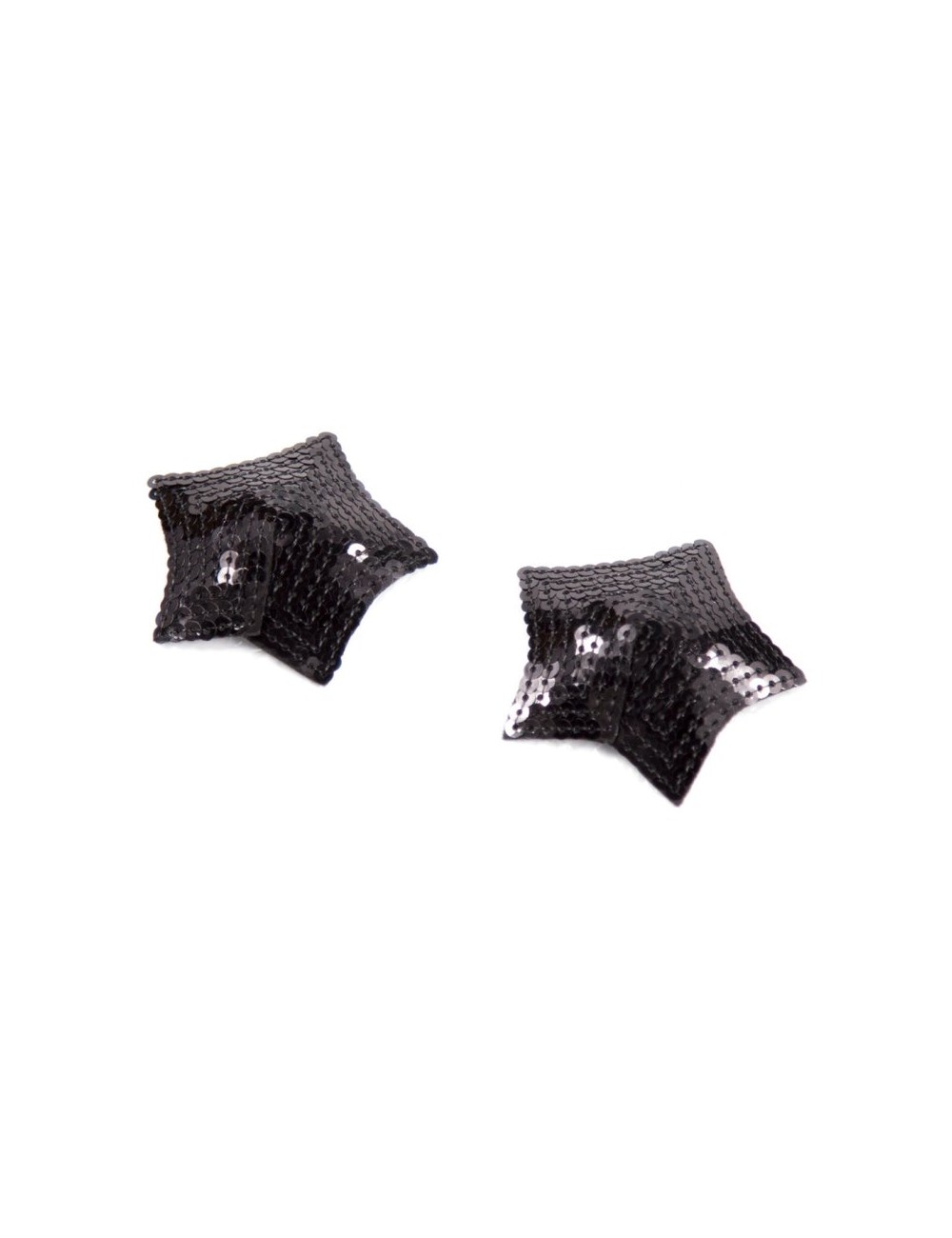 Paire de cache tétons adhésifs étoile pailletée sequin noir - NP-2024 Paire de cache tétons adhésifs étoile pailletée sequin noir - NP-2024