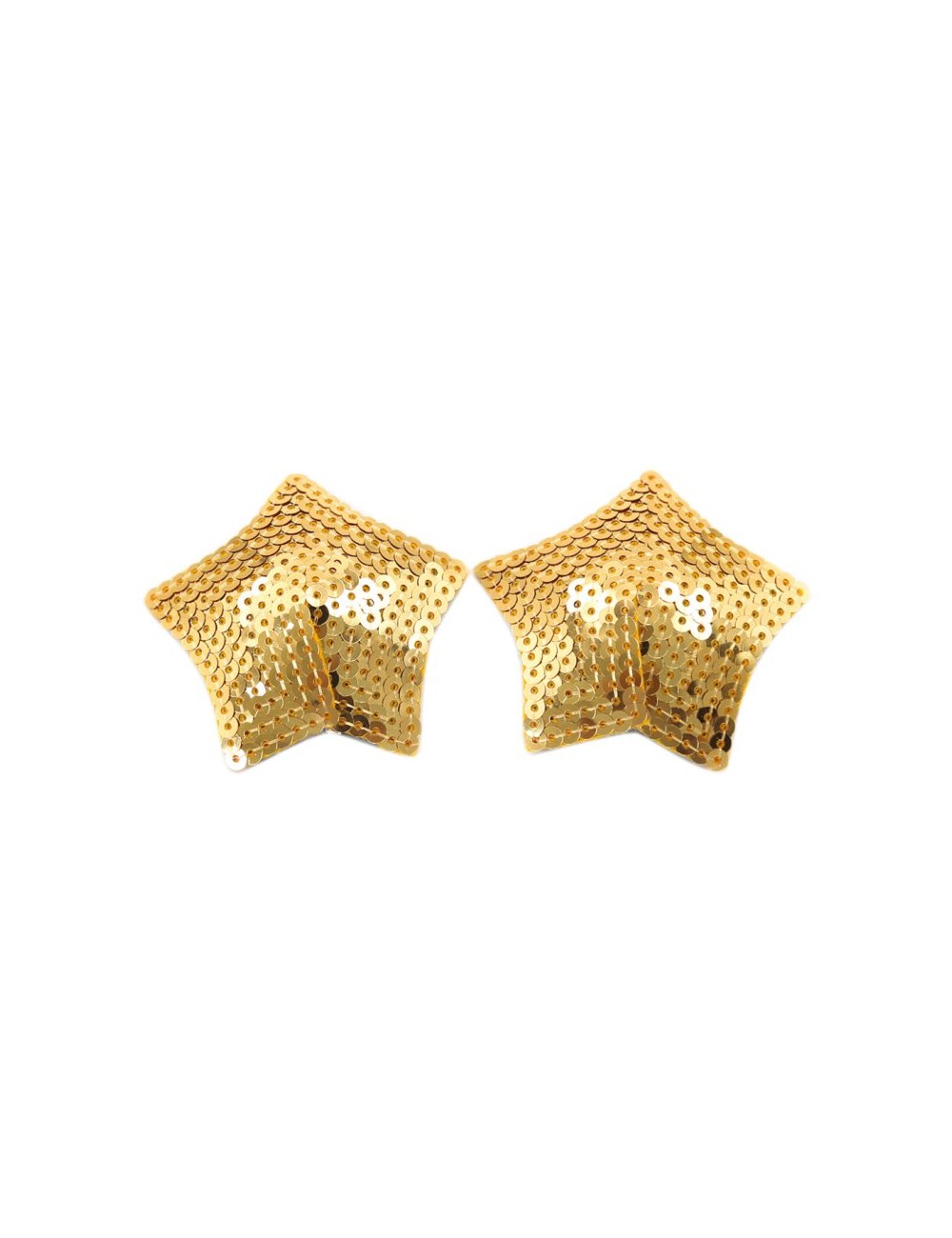 Paire de cache tétons adhésifs étoile pailletée sequin doré - NP-2016