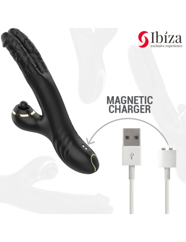 IBIZA - DOUBLE VIBRATEUR TWO DRAGONS NOIR