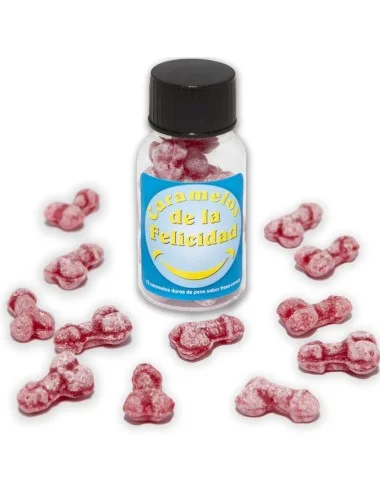 DIABLO PICANTE - POT DE 12 BONBONS HAPPY PENIS AUX FRAISE/CERISE