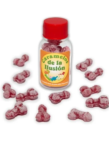 DIABLO PICANTE - 12 BONBONS ILLUSIONS EN FORME DE PÉNIS FRAISE/CERISE