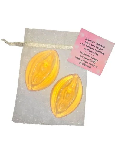 DIABLO PICANTE - 2 SAVONS PARFUMÉS EN FORME DE VAGIN JAUNE
