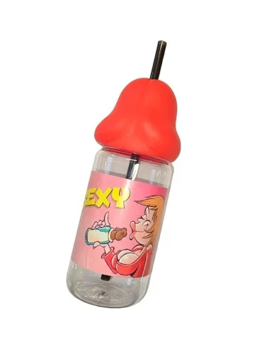 DIABLO PICANTE - BIBERON EN FORME DE PÉNIS 360 ML ROUGE