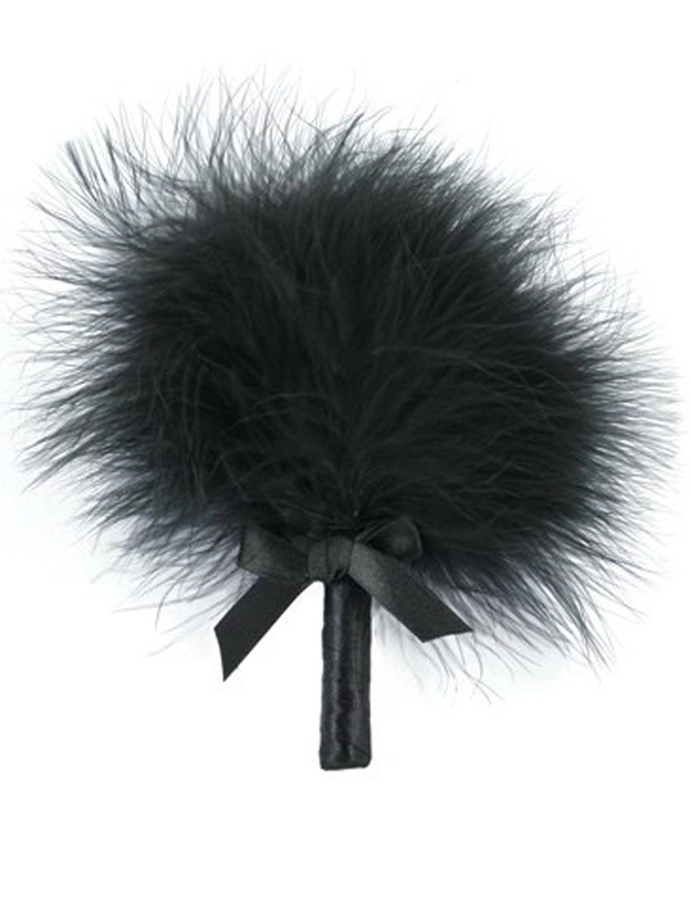 Plumeau noir avec noeud satiné - 100300BLK Plumeau noir avec noeud satiné - 100300BLK