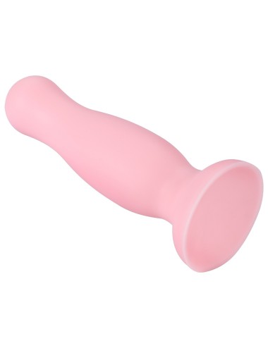 Plug anal ventouse rose pastel taille M - A-001-M-PNK