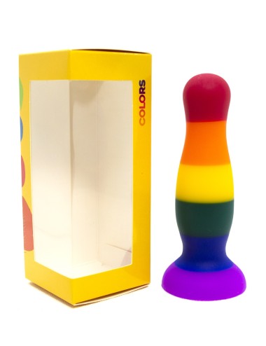 Plug anal ventouse multicouleur taille M - A-005-RAI-M