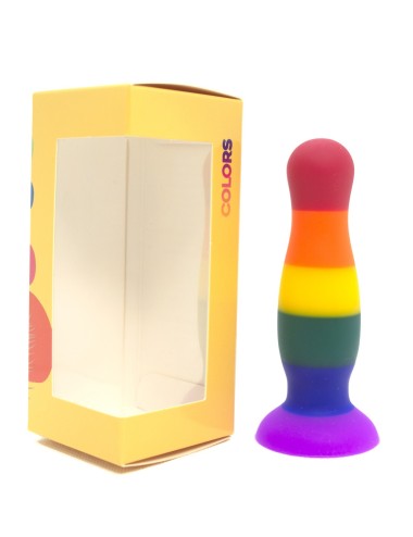 Plug anal ventouse multicouleur taille S - A-005-RAI-S