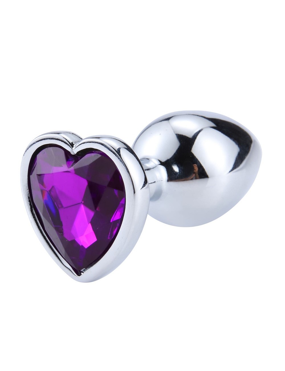 Plug bijou en aluminium bijou coeur violet Medium - RY-014PUR Plug bijou en aluminium bijou coeur violet Medium - RY-014PUR