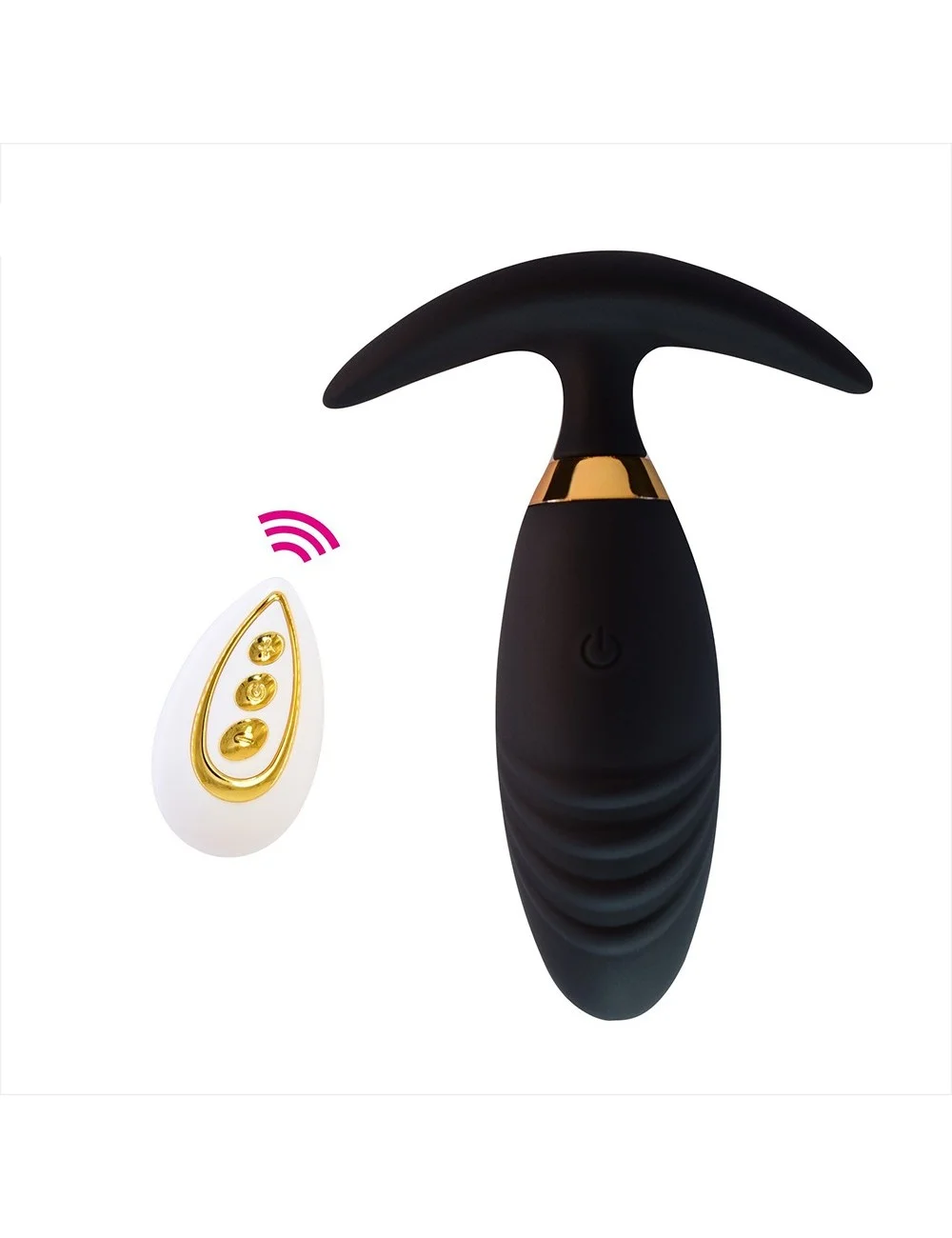 Plug anal vibrant avec télécommande -TOD-064BLK Plug anal vibrant avec télécommande -TOD-064BLK