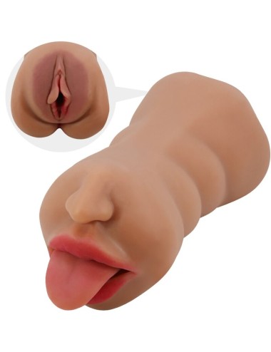 CRAZY BULL - SARAH DOUBLE MASTURBATEUR BOUCHE & VAGIN CHAIR