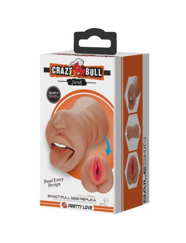 CRAZY BULL - SARAH DOUBLE MASTURBATEUR BOUCHE & VAGIN CHAIR