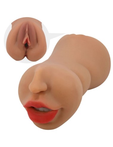 CRAZY BULL - ZOEY DOUBLE MASTURBATEUR BOUCHE ET VAGIN CHAIR