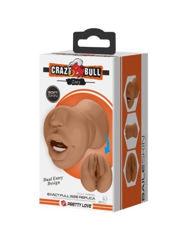 CRAZY BULL - ZOEY DOUBLE MASTURBATEUR BOUCHE ET VAGIN CHAIR