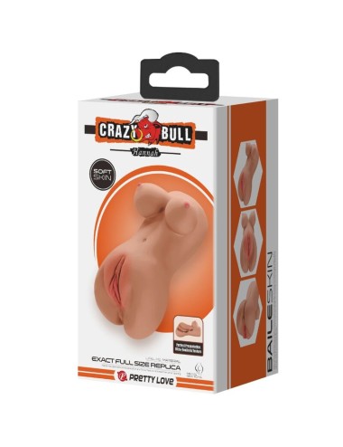 CRAZY BULL - HANNAH DOUBLE MASTURBATEUR VAGIN & ANUS MULÂTRE RÉALISTE