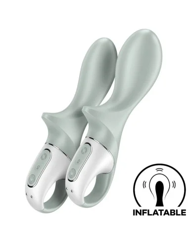 SATISFYER - AIR PUMP BOOTY 3 VIBRATEUR ANAL GONFLABLE GRIS VERT