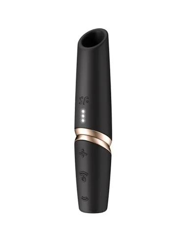 SATISFYER - STIMULATEUR DE CLITORIS PERFECT KISS WAVE NOIR / OR
