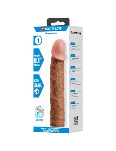 PRETTY LOVE - STEVENSON MANCHON DE PÉNIS AVEC EXTENSION DE 7,6 CM MULÂTRE