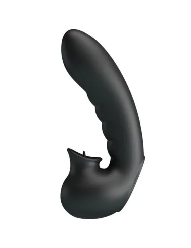PRETTY LOVE - HOBGOBLIN BOÎTE À DOIGTS VIBRANTS 12 VIBRATIONS + STIMULATEUR DE CLITORIS NOIR
