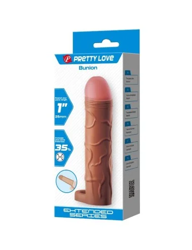 PRETTY LOVE - MANCHON DE PÉNIS POUR OIGNON AVEC EXTENSION DE 2,5 CM MULATTO