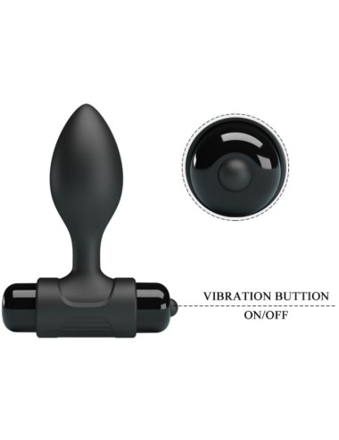 PRETTY LOVE - VIBRA BUTT 10 VIBRATIONS PLUG ANAL NOIR
