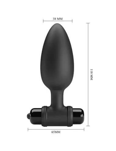 PRETTY LOVE - VIBRA BUTT PLUG 2 PLUG ANAL 10 VIBRATIONS NOIR