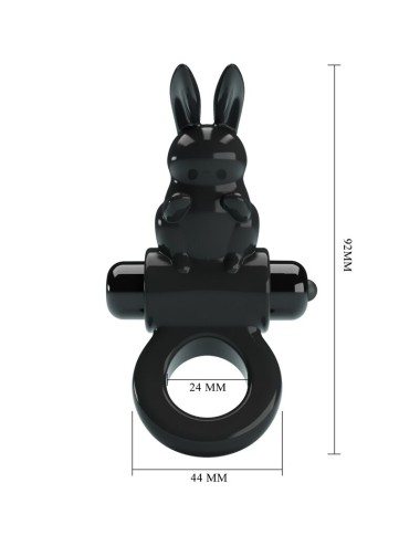 PRETTY LOVE - ANNEAU VIBRATEUR EXCITANT RABBIT 10 VIBRATIONS NOIR