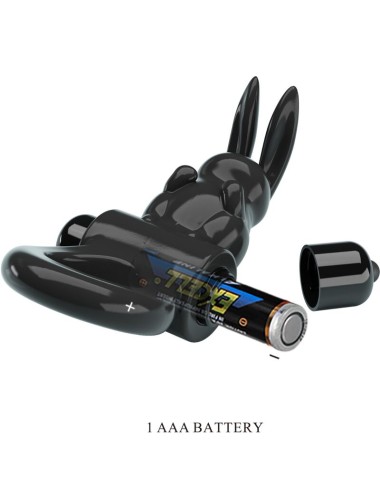 PRETTY LOVE - ANNEAU VIBRATEUR EXCITANT RABBIT 10 VIBRATIONS NOIR
