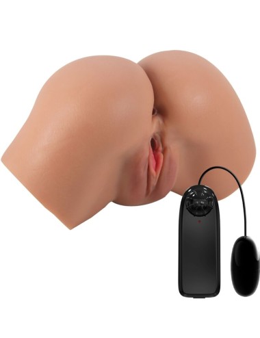 CRAZY BULL - HAILEY VIBRATEUR FESSES AVEC VAGIN ET ANUS RÉALISTES MULATTO CONTRÔLE À DISTANCE