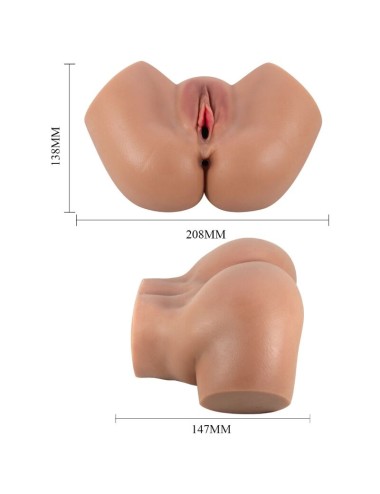 CRAZY BULL - HAILEY VIBRATEUR FESSES AVEC VAGIN ET ANUS RÉALISTES MULATTO CONTRÔLE À DISTANCE