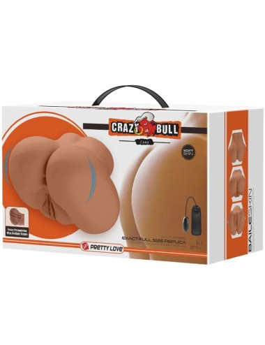 CRAZY BULL - LUNA VIBRATEUR FESSIER AVEC VAGIN ET ANUS RÉALISTES CONTRÔLE DE LA CHAIR À DISTANCE