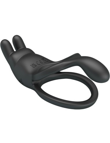 PRETTY LOVE - SETH DOUBLE ANNEAU VIBRANT LAPIN 7 VIBRATIONS NOIR