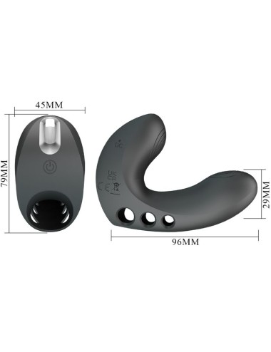 PRETTY LOVE - VIBRATEUR DOIGT CAMELIA 7 VIBRATIONS NOIR