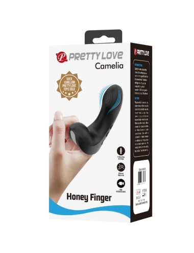 PRETTY LOVE - VIBRATEUR DOIGT CAMELIA 7 VIBRATIONS NOIR