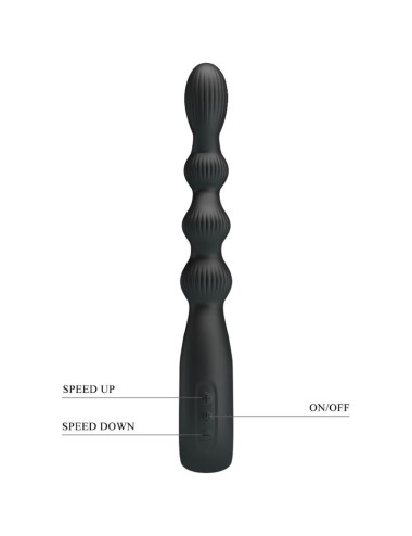 PRETTY LOVE - VIBRATEUR ANAL FEDERER 12 VIBRATIONS NOIR