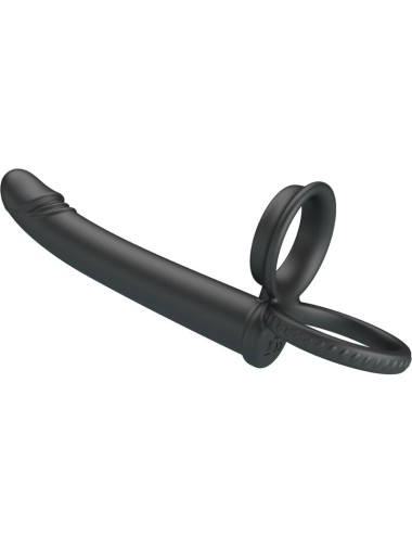 PRETTY LOVE - DILLION DOUBLE PÉNÉTRATION DOUBLE ANNEAU PÉNAL NOIR
