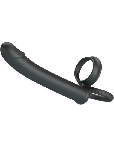 PRETTY LOVE - DILLION DOUBLE PÉNÉTRATION DOUBLE ANNEAU PÉNAL NOIR