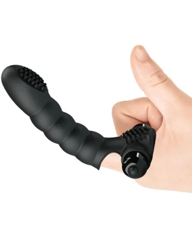 PRETTY LOVE - VIBRATEUR DOIGT ALEXANDER 10 VIBRATIONS NOIR