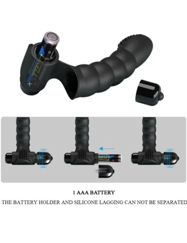 PRETTY LOVE - VIBRATEUR DOIGT ALEXANDER 10 VIBRATIONS NOIR