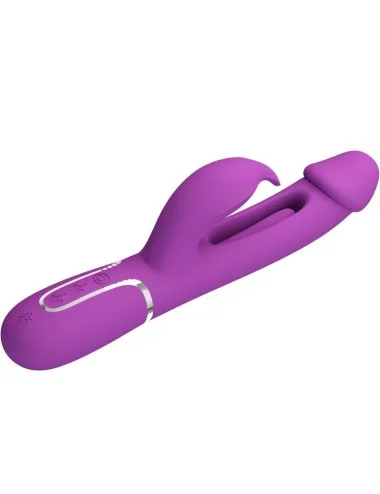 PRETTY LOVE - KAMPAS VIBRATEUR LAPIN MULTIFONCTION 3 EN 1 VIOLET