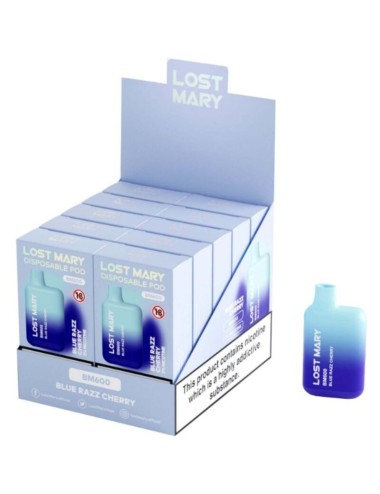 LOST MARY - BM600 VAPER NICOTINE 2% JETABLE BLUE RAZZ CHERRY