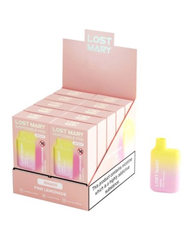 LOST MARY - BM600 VAPER NICOTINE 2% JETABLE LIMONADE ROSE