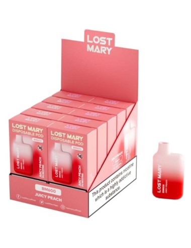 LOST MARY - BM600 VAPER NICOTINE 2% JETABLE PÊCHE JUCY