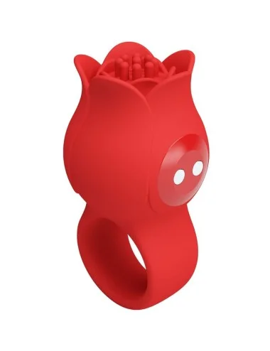 PRETTY LOVE - VIBRATEUR DE DOIGT EN FORME DE JAE ROSE 10 VIBRATIONS ROUGE