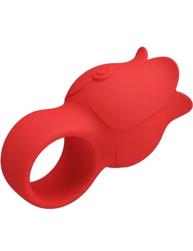 PRETTY LOVE - VIBRATEUR DE DOIGT EN FORME DE JAE ROSE 10 VIBRATIONS ROUGE